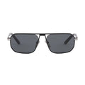 Prada Men Geometric Frame Opaque Black Sunglasses