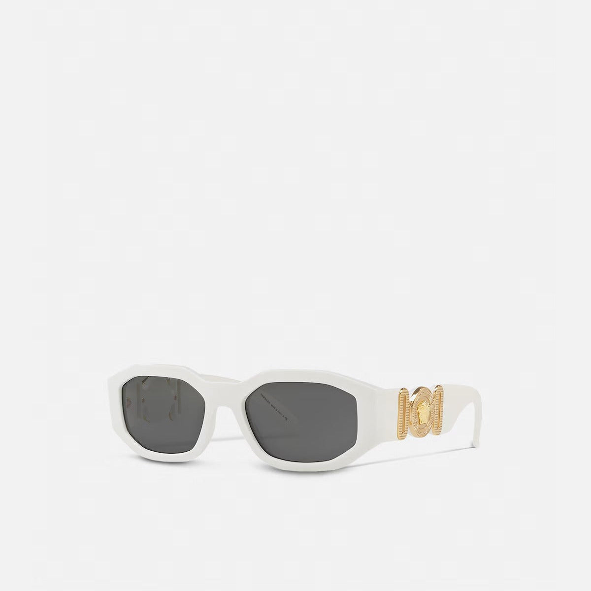 Versace Men Irragular Frame White Sunglasses
