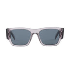 Prada Men Square Frame Transparent Asphalt Gray Sunglasses