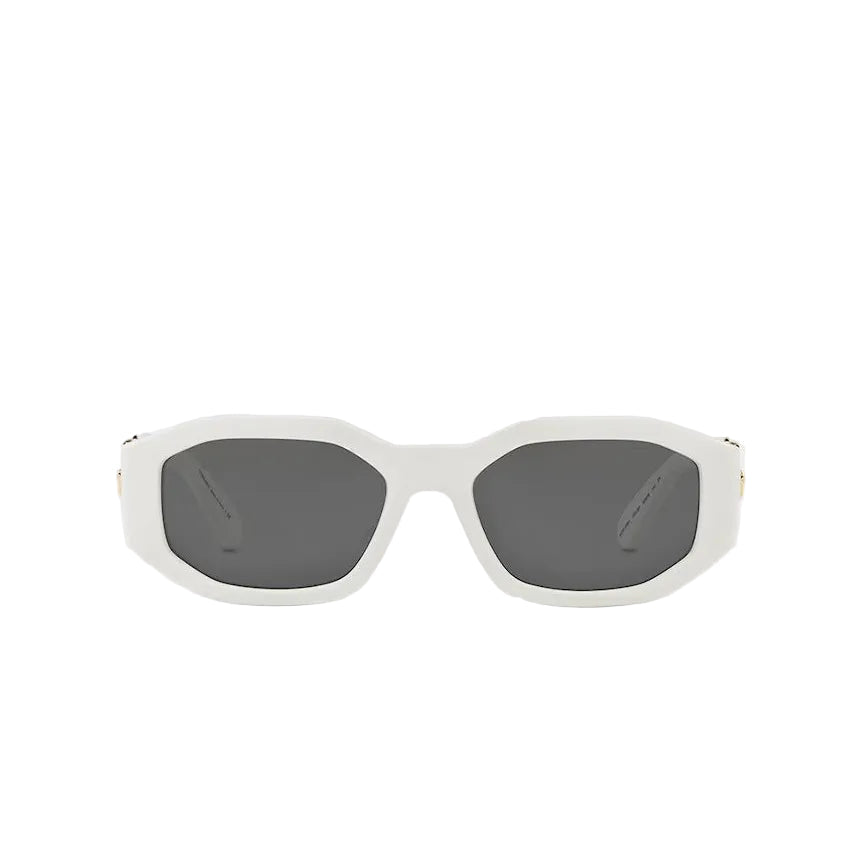 Versace Men Irragular Frame White Sunglasses