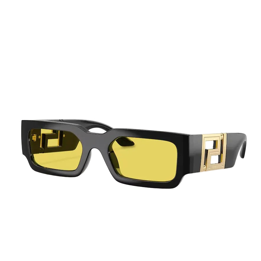 Versace Geometric Frame Dusty Black Sunglasses