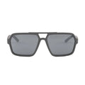 Prada Men Rectangular Frame Matte Metallic Gray Sunglasses