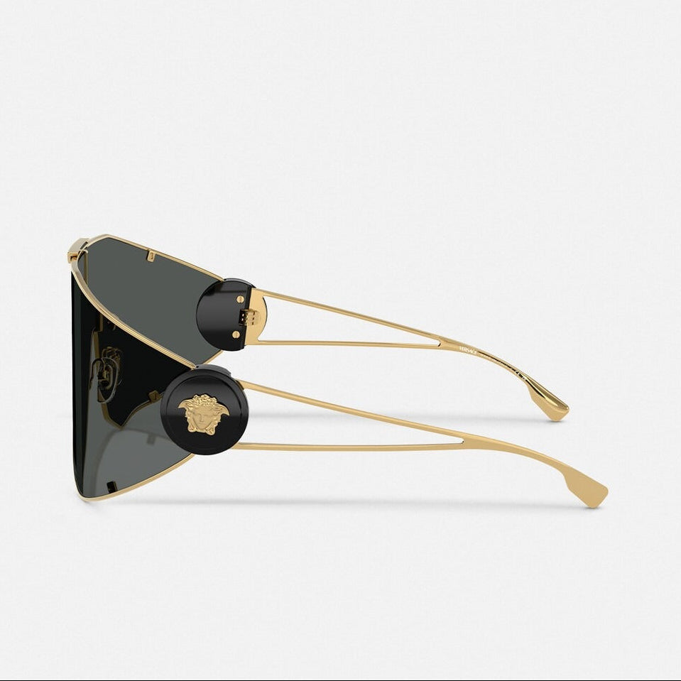 Versace Mask Frame Shiny Dusty Gold Sunglasses