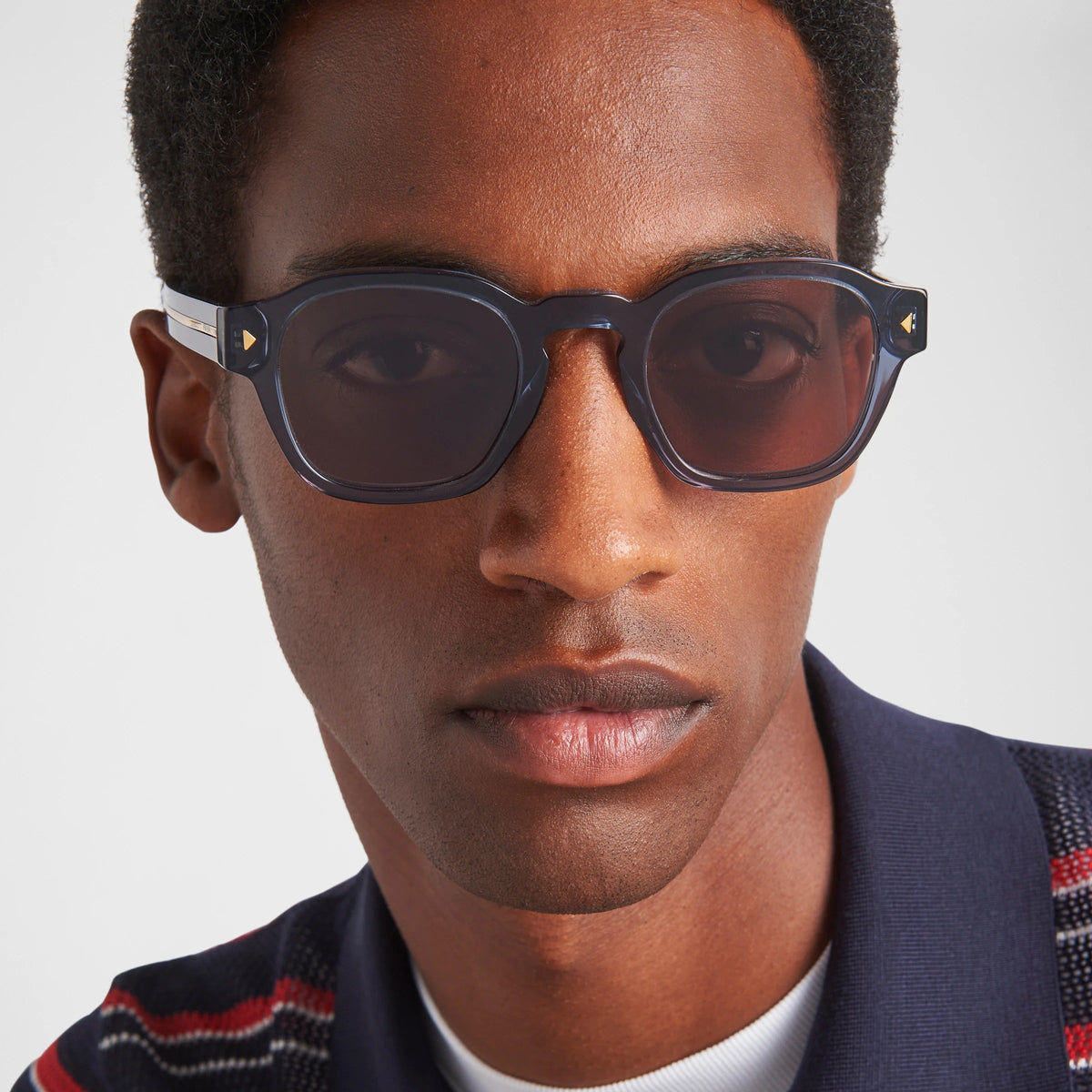 Prada Men Pantos Frame Shiny Ocean Blue Sunglasses