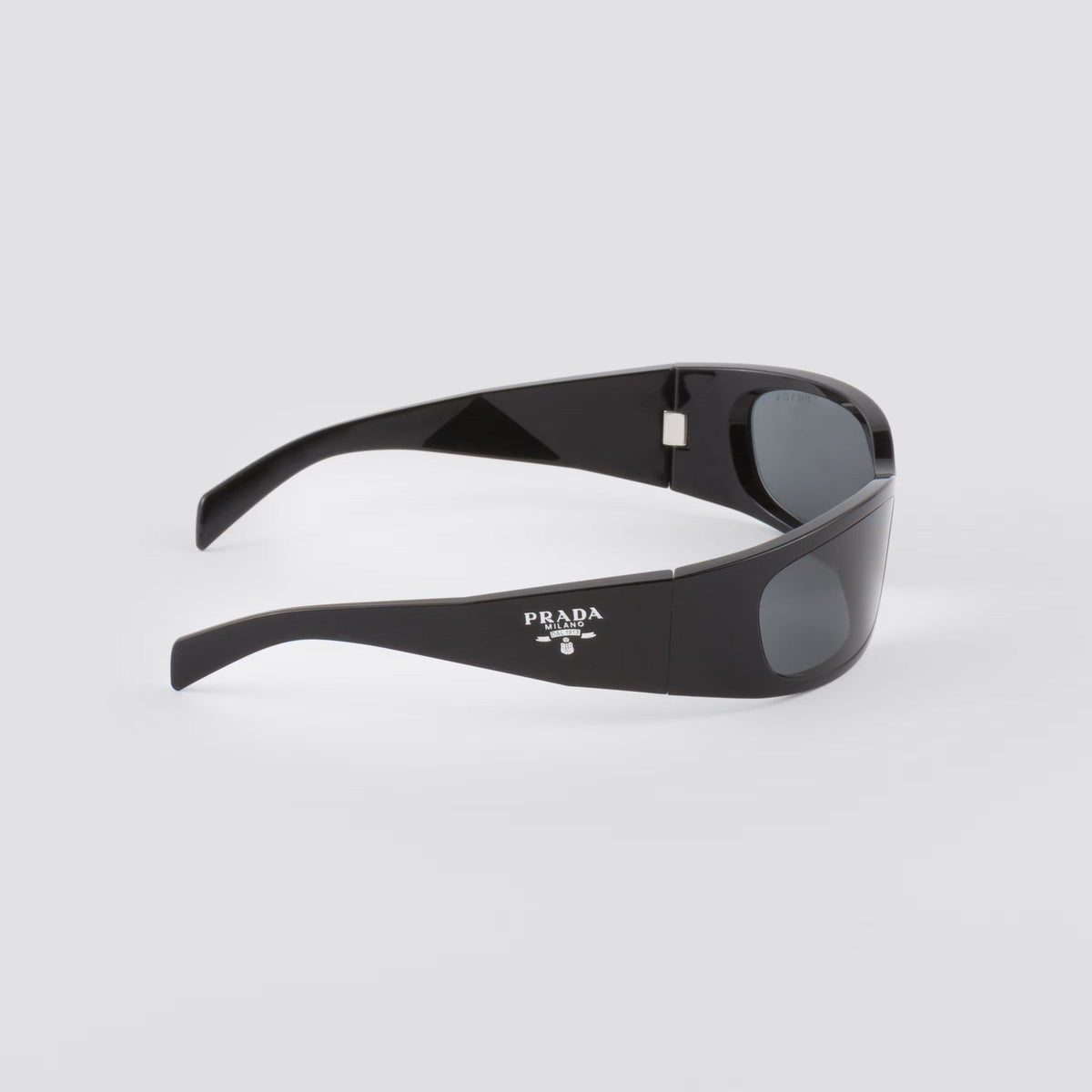 Prada Men Geometric Frame Dusty Black Sunglasses