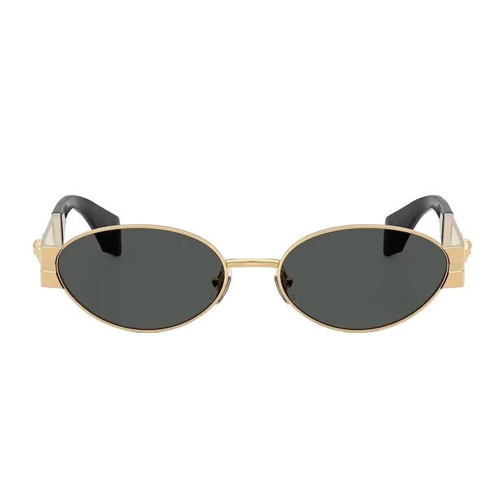 Versace Oval Frame Dusty Gold Sunglasses