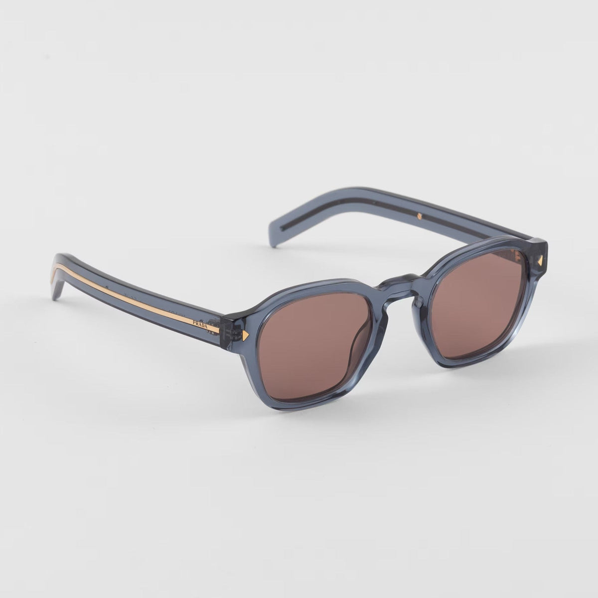 Prada Men Pantos Frame Shiny Ocean Blue Sunglasses