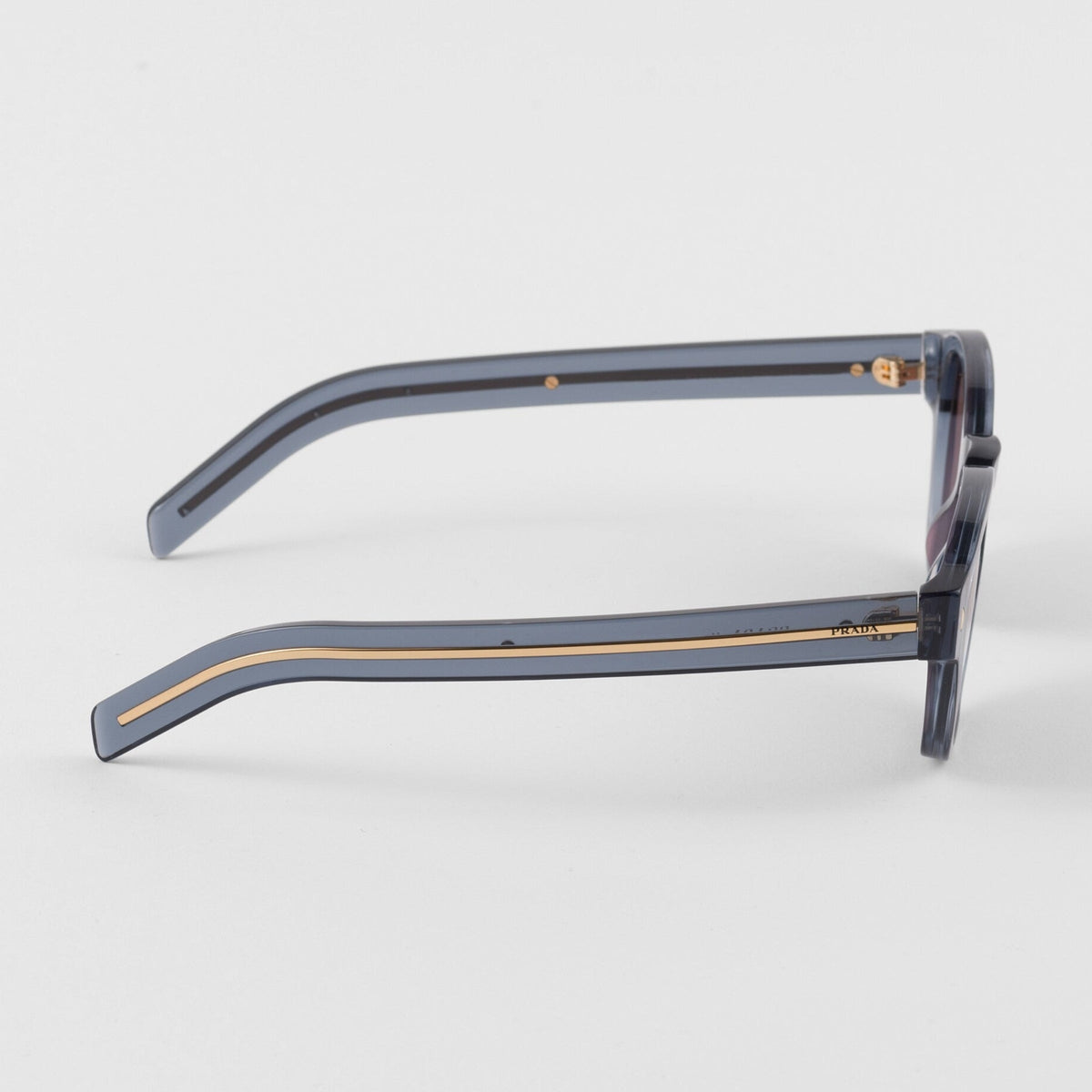 Prada Men Pantos Frame Shiny Ocean Blue Sunglasses