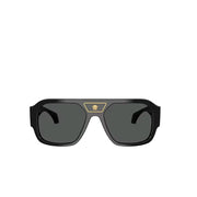 Versace Mask Frame Shiny Dusty Black Sunglasses