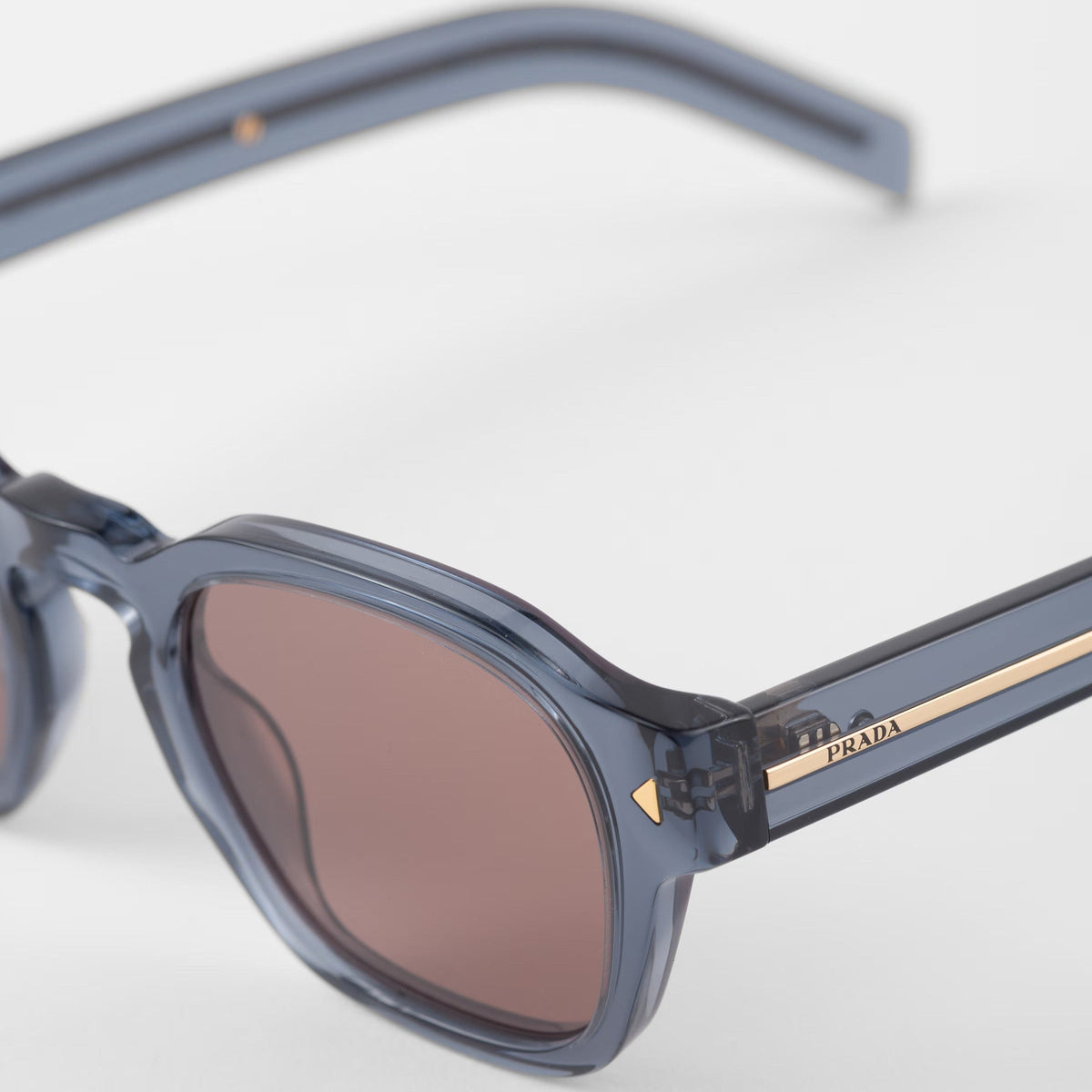 Prada Men Pantos Frame Shiny Ocean Blue Sunglasses