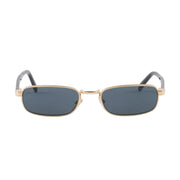 Prada Men Rectangular Frame Shiny Metallic Gold Sunglasses