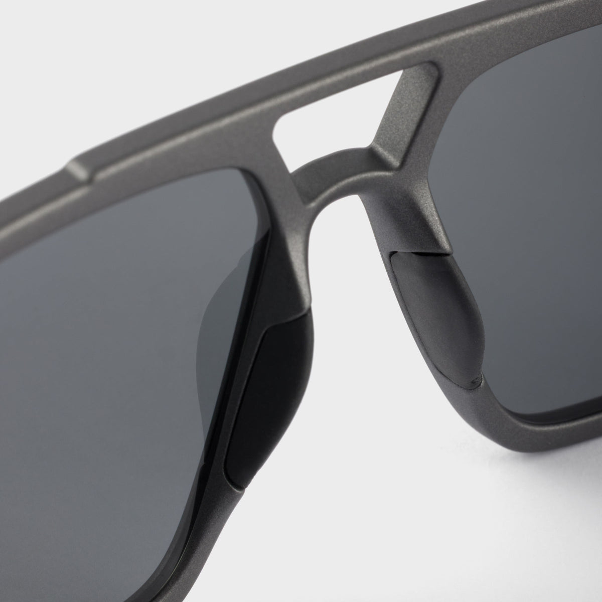 Prada Men Rectangular Frame Matte Metallic Gray Sunglasses