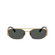 Versace Men Geometric Frame Metallic Gold Sunglasses