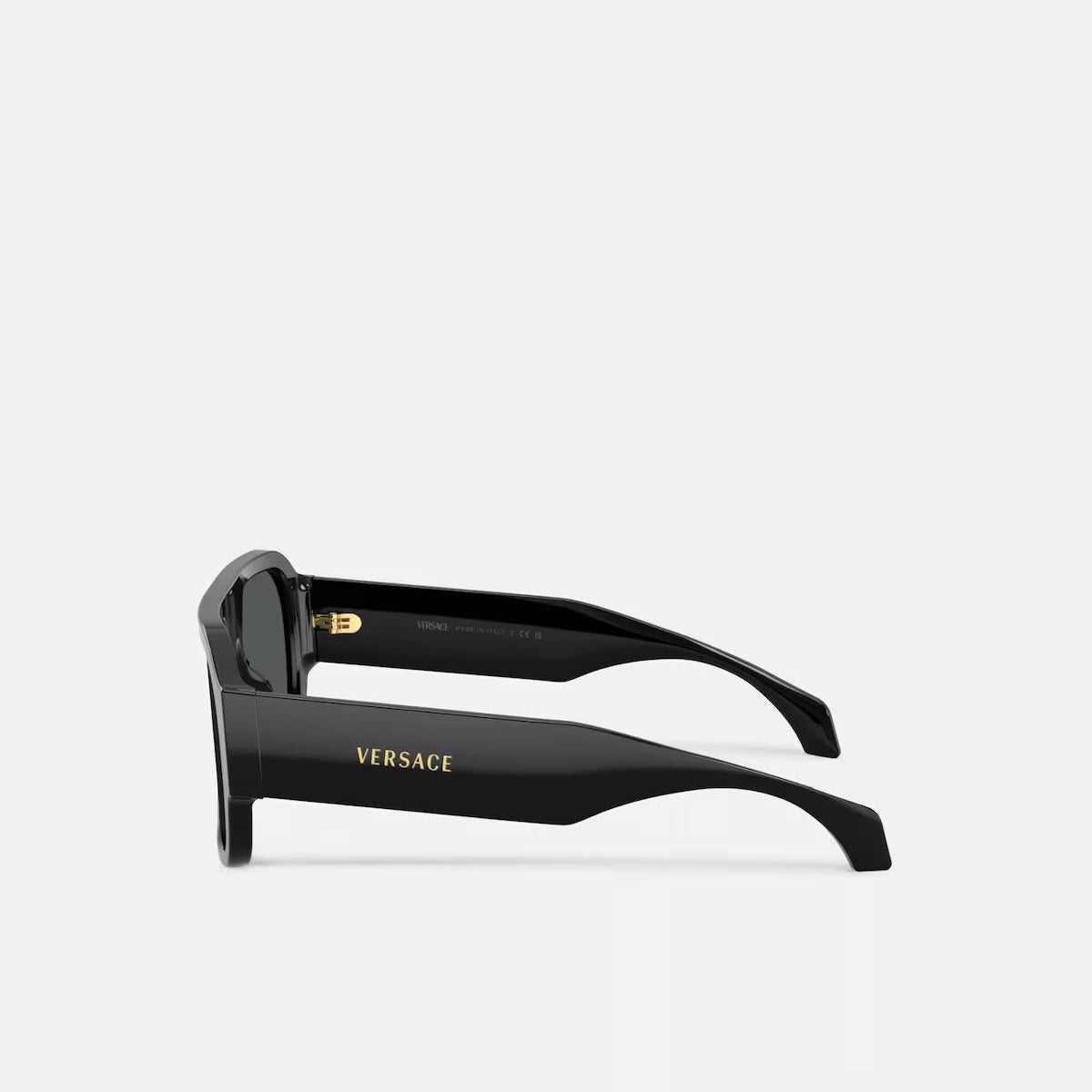 Versace Mask Frame Shiny Dusty Black Sunglasses