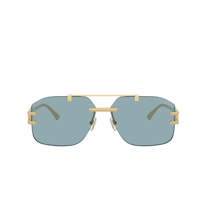 Versace Men Rmless Frame Shiny Gold Sunglasses