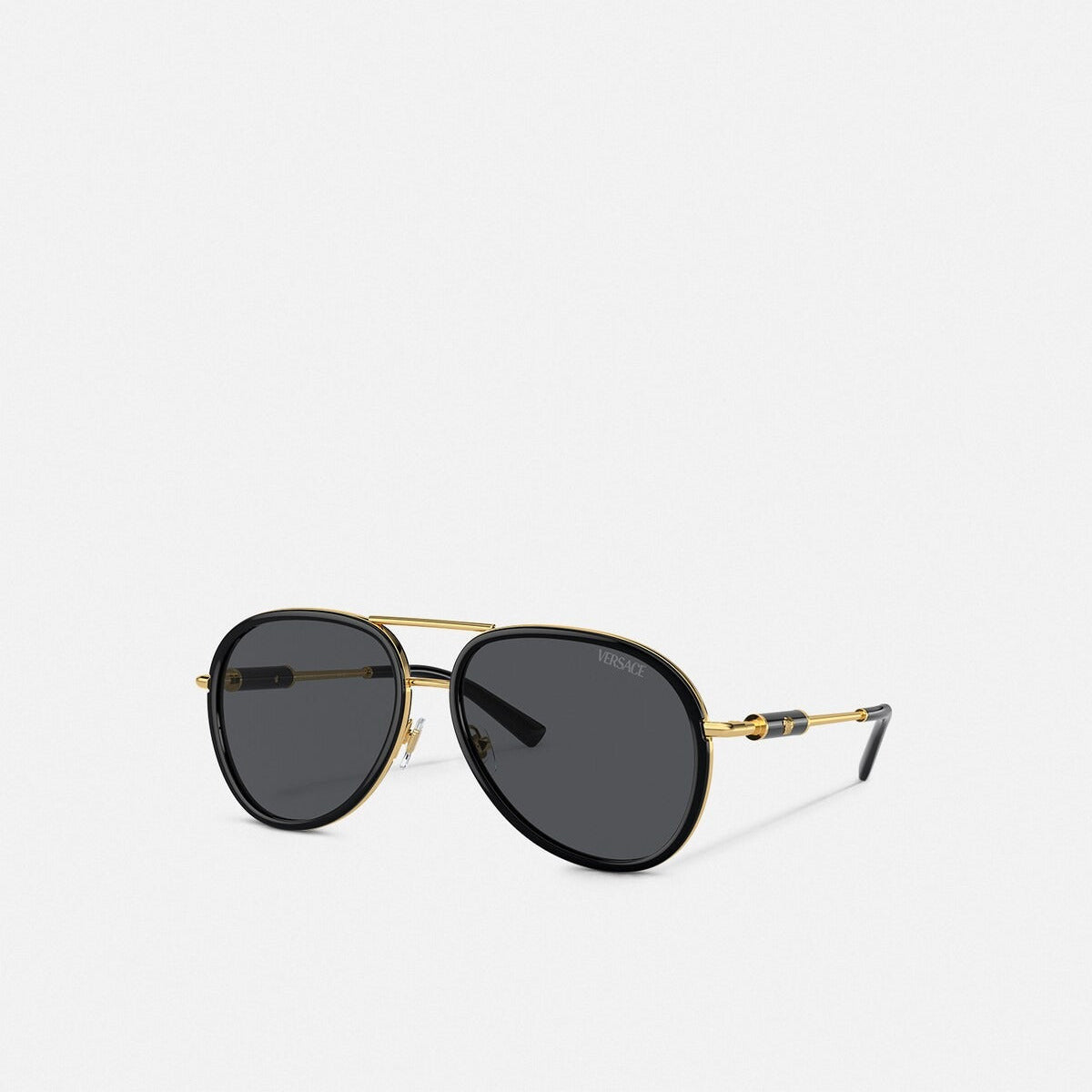 Versace Men Aviator Frame Black Sunglasses