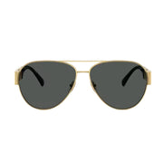 Versace Men Pilot Frame Shiny Metallic Gold Sunglasses
