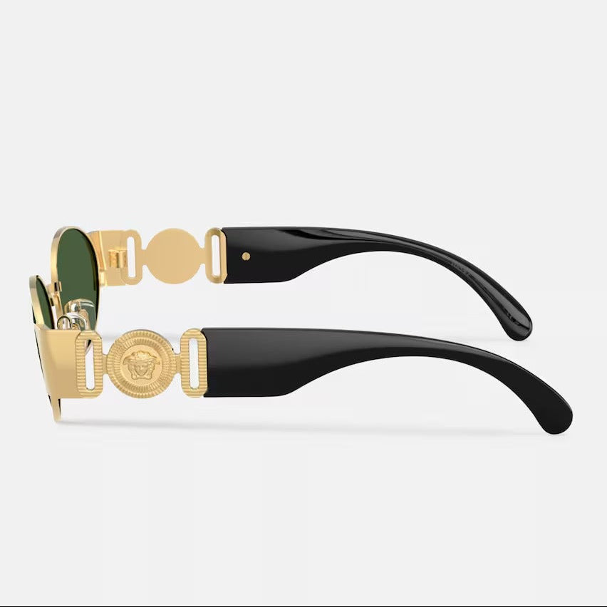 Versace Oval Frame Mettalic Gold Sunglasses