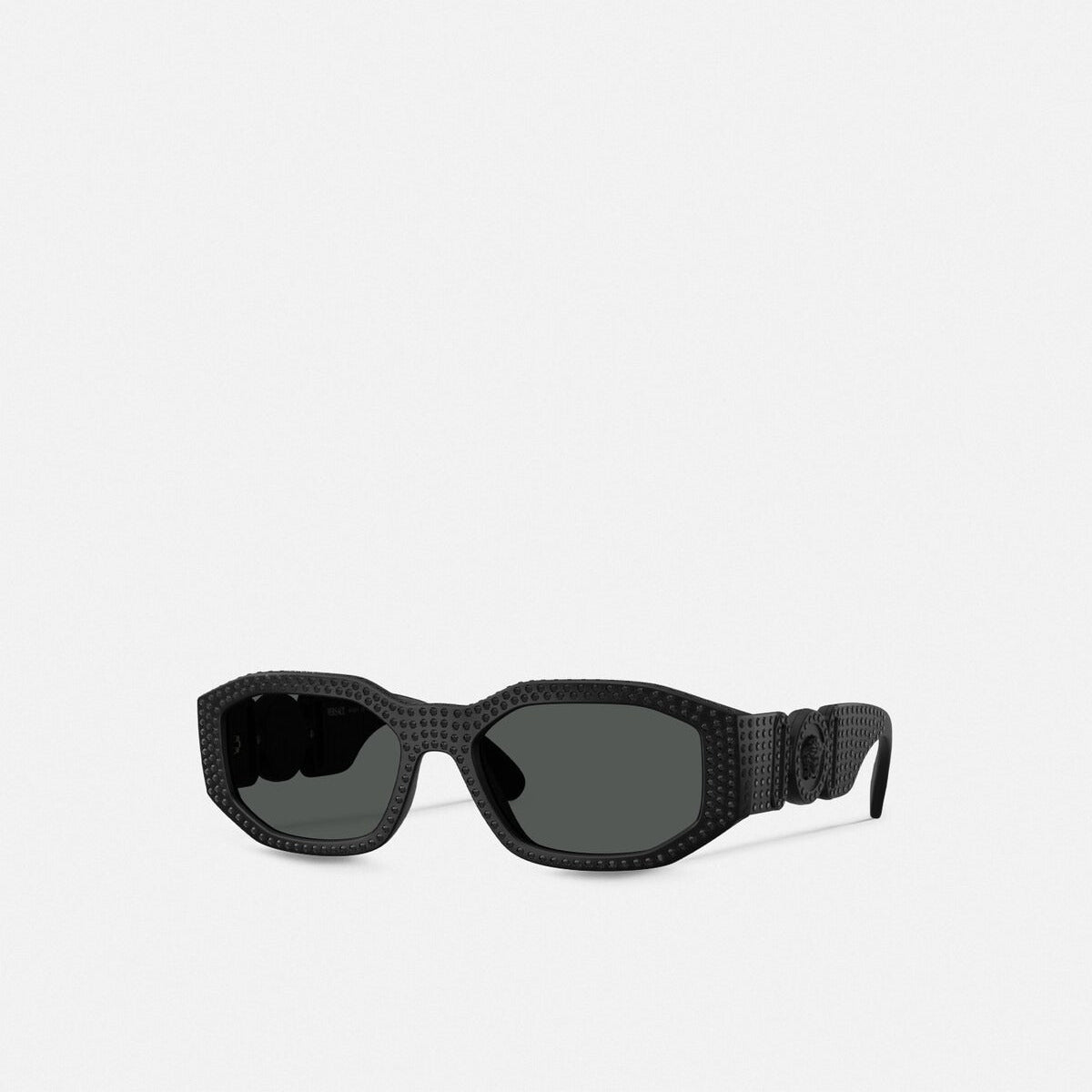 Versace Men Irragular Frame Matte Black Sunglasses