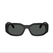 Versace Women Irragular Frame Matte Black Sunglasses