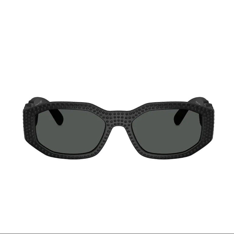 Versace Men Irragular Frame Matte Black Sunglasses
