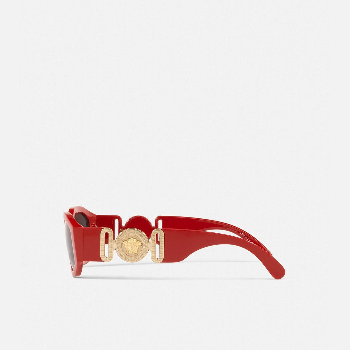 Versace Men Irragular Frame Red Sunglasses