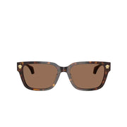 Versace Men Rectangular Frame Tortoiseshell Sunglasses