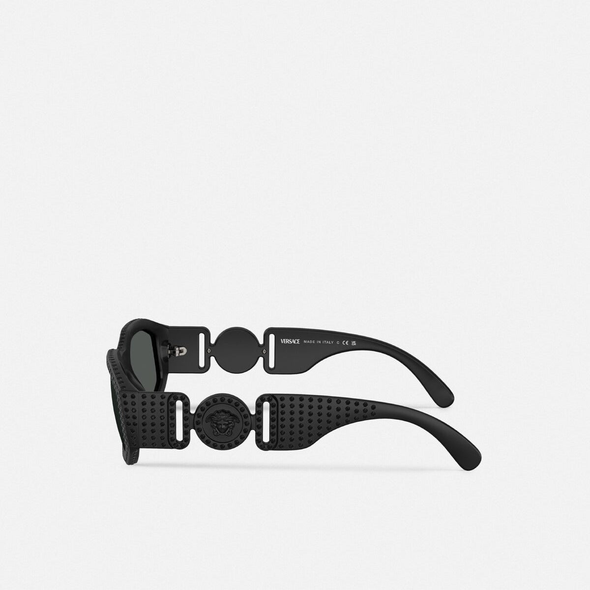 Versace Men Irragular Frame Matte Black Sunglasses