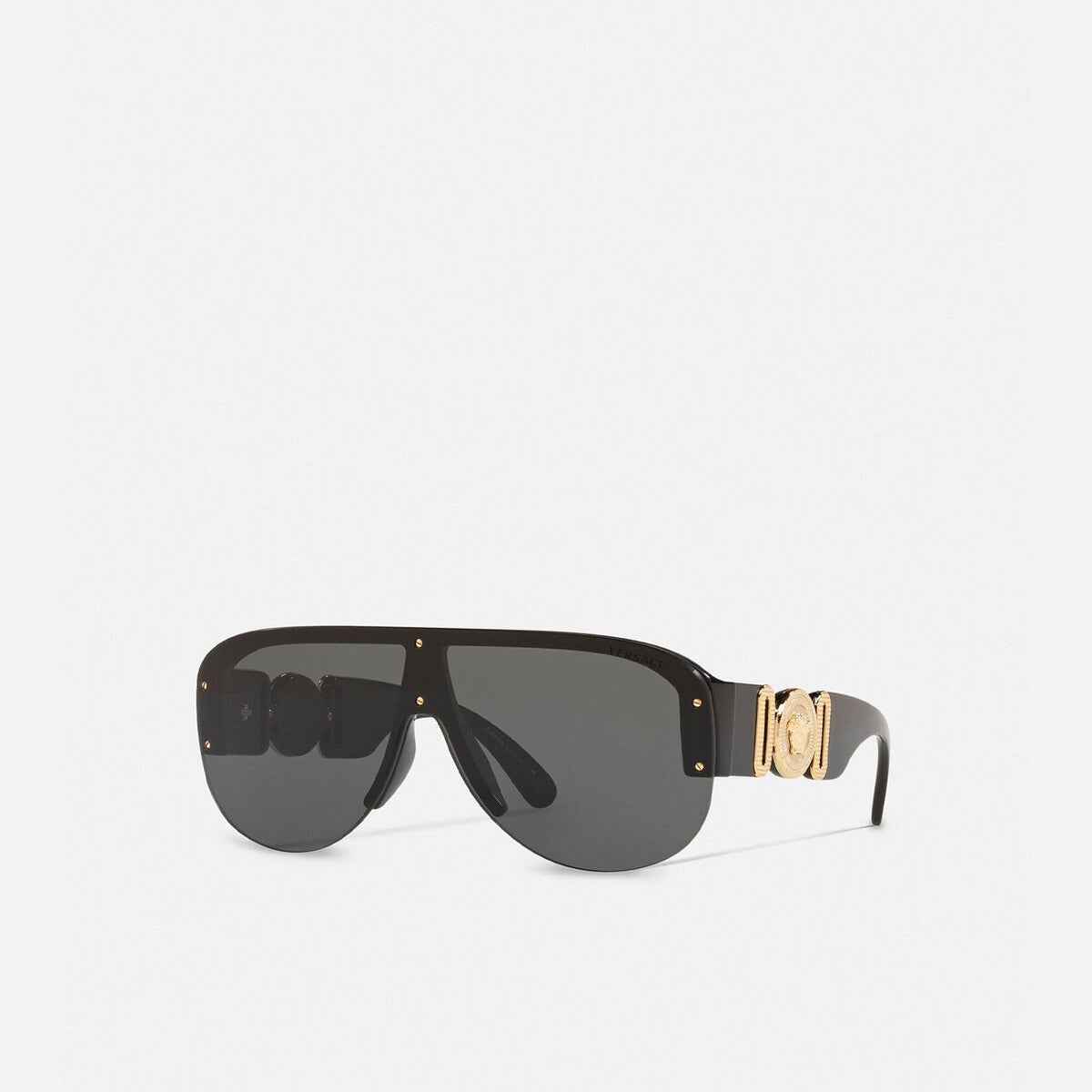 Versace Men Mask Frame Black Sunglasses