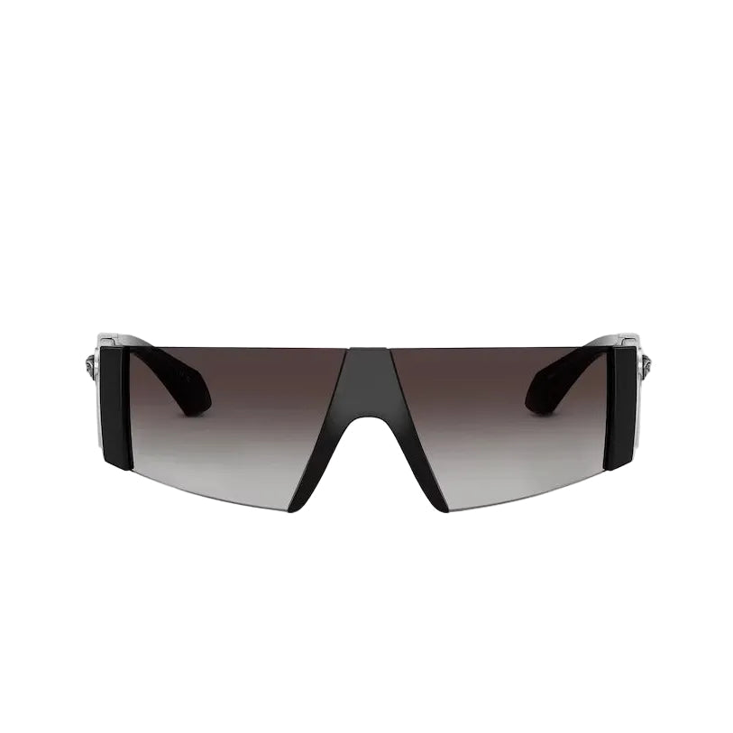 Versace Mask Rimless Frame Black Sunglasses