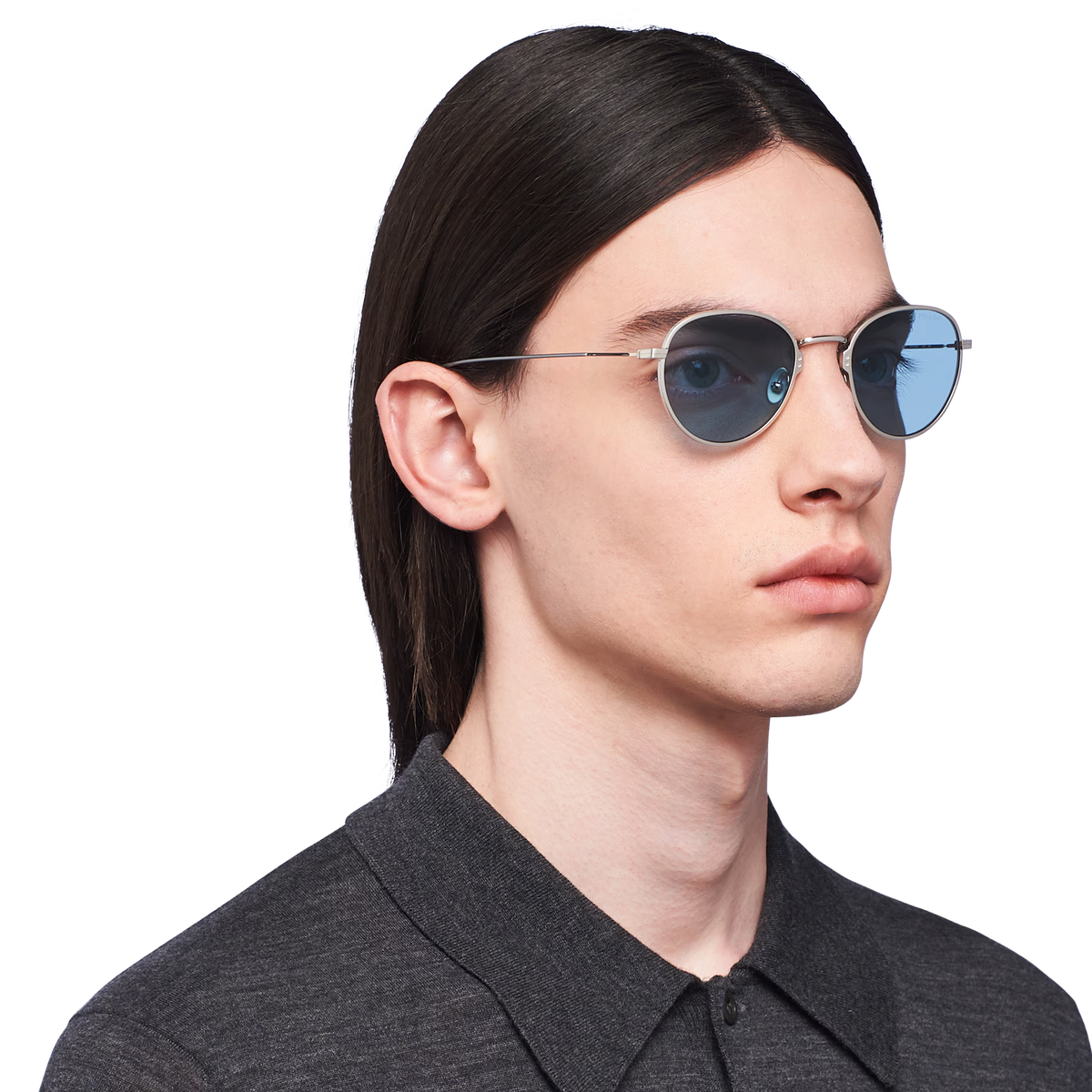 Prada Men Pantos Frame lead Gray Brushed Titanium Sunglasses