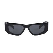 Prada Men Geometric Frame Matte Black Sunglasses