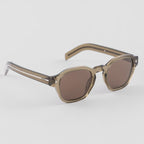 Prada Men Pantos Frame Shiny Transparent Brown Sunglasses