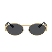 Versace Women Oval Frame Royal Gold Sunglasses