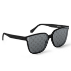 Louis Vuitton Men Square Frame Shiny Matte Black Sunglasses