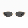 Gucci Women Oval Frame Gold Tone sunglasses