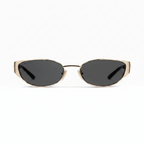 Gucci Women Oval Frame Gold Tone sunglasses