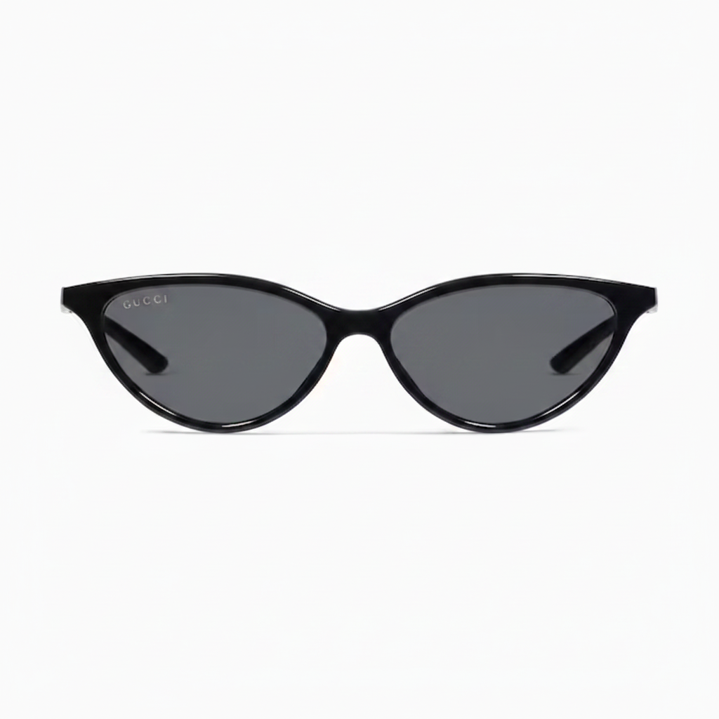 Gucci Women Cat-eye Frame Deep Black Sunglasses