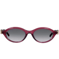Gucci Women Cat-eye Frame Transparent Burgundy Sunglasses