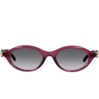 Gucci Women Cat-eye Frame Transparent Burgundy Sunglasses