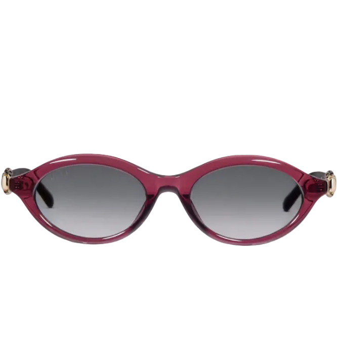 Gucci Women Cat-eye Frame Transparent Burgundy Sunglasses