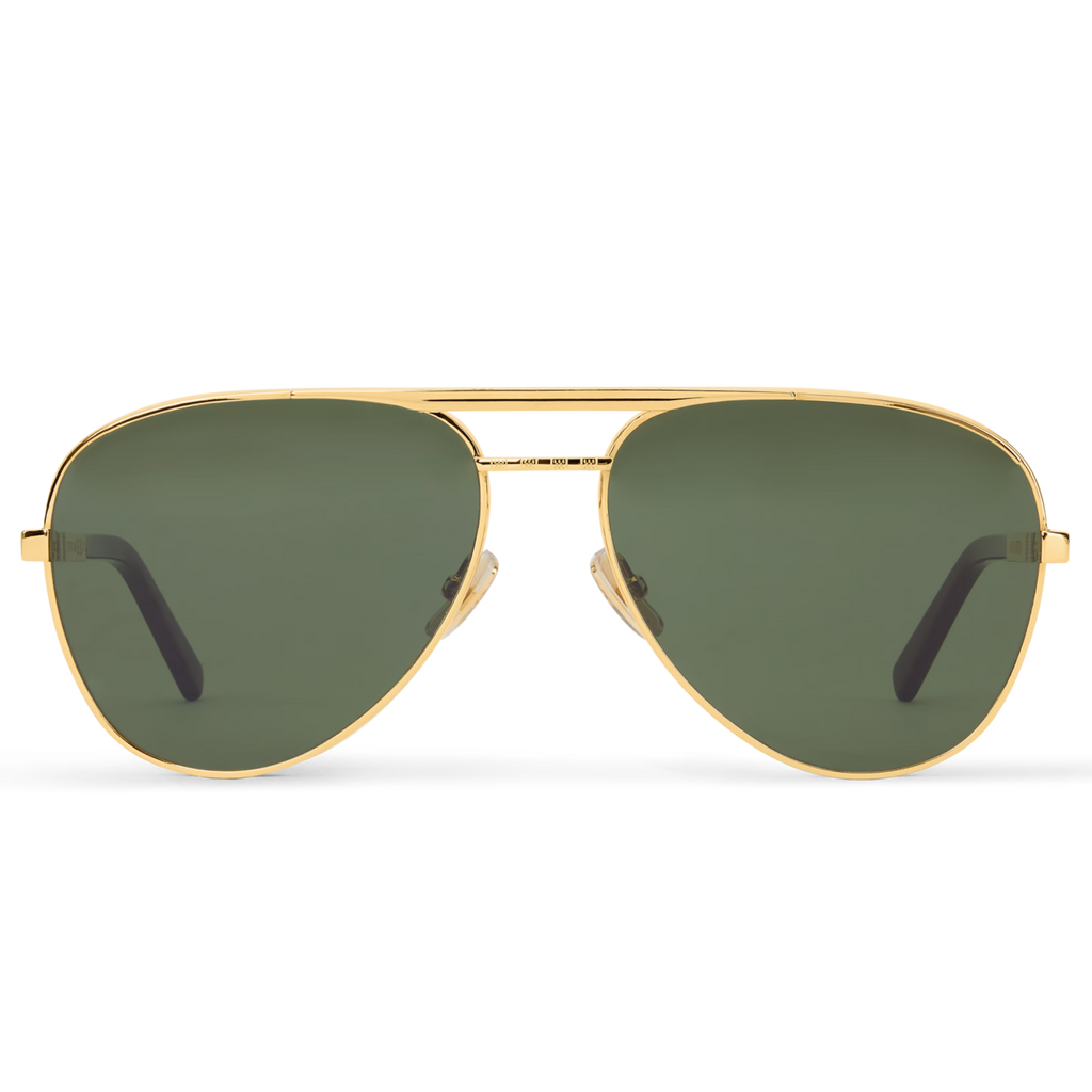 Louis Vuitton Men Pilot Frame Metallic Gold Sunglasses