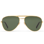 Louis Vuitton Men Pilot Frame Metallic Gold Sunglasses
