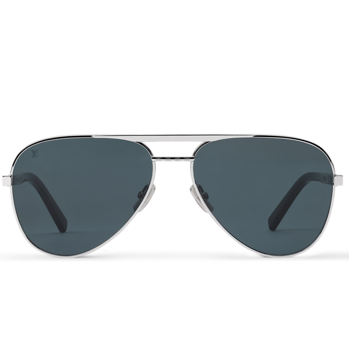Louis Vuitton Men Pilot Frame Silver Sunglasses