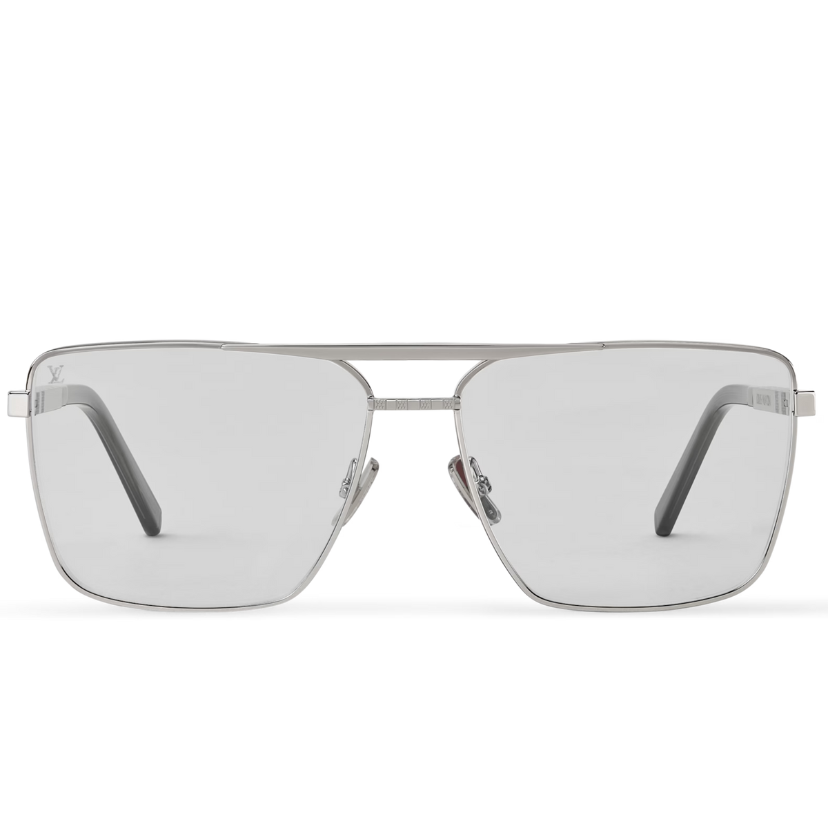Louis Vuitton Men Square Frame Natural Silver Sunglasses
