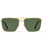 Louis Vuitton Men Square Frame Natural Gold Sunglasses