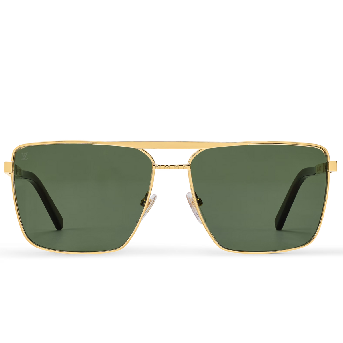Louis Vuitton Men Square Frame Natural Gold Sunglasses