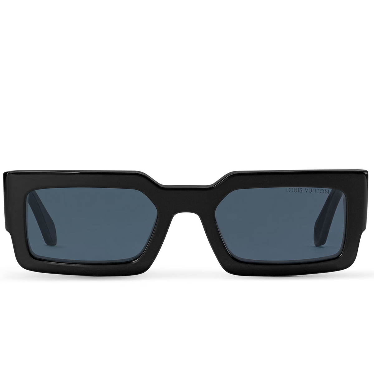 Louis Vuitton Men Square Frame Matt Shiny Black Sunglasses