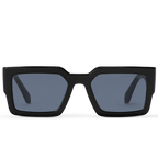 Louis Vuitton Men Square Deep Shiny Black Sunglasses