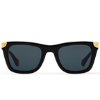 Louis Vuitton Men Square Frame Shiny Smoky Black Sunglasses